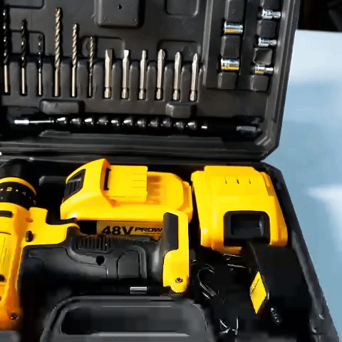 Kit Taladro Inalámbrico Doméstico - Amarillo